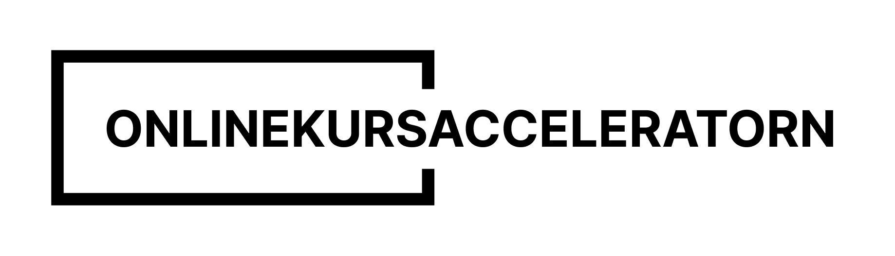 Onlinekursacceleratorn logo svart